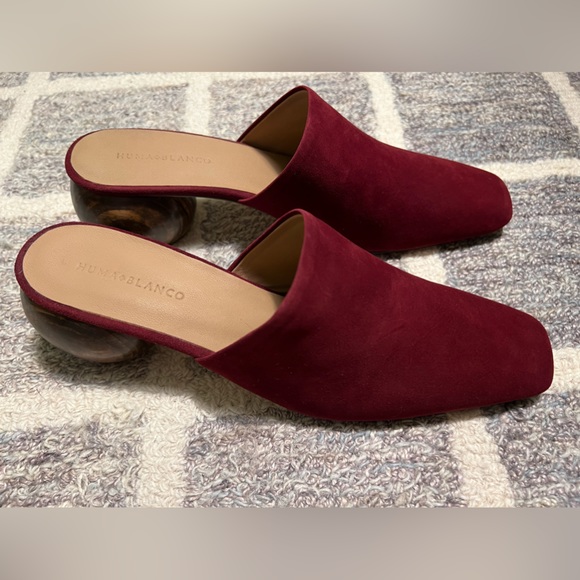 Huma Blanco Mina Heeled Mule in Wine - Picture 3 of 4